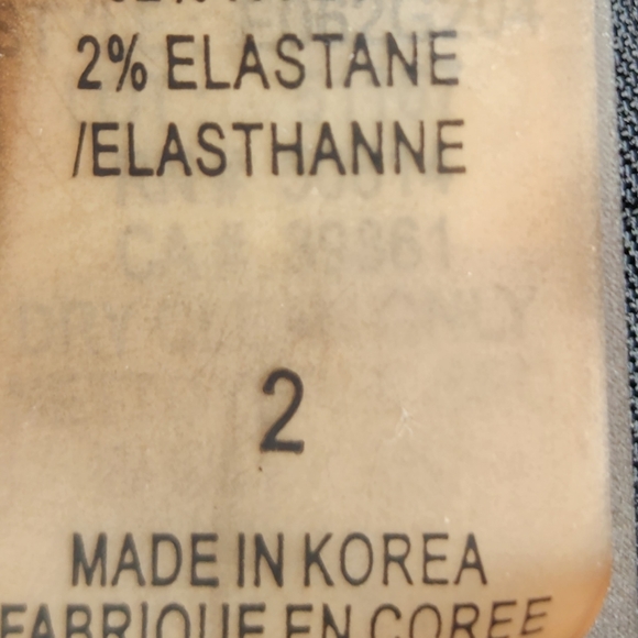 Tahari Black w/Stitching Pinstripes Wide Leg Dress Pants Size 2 - Picture 9 of 10